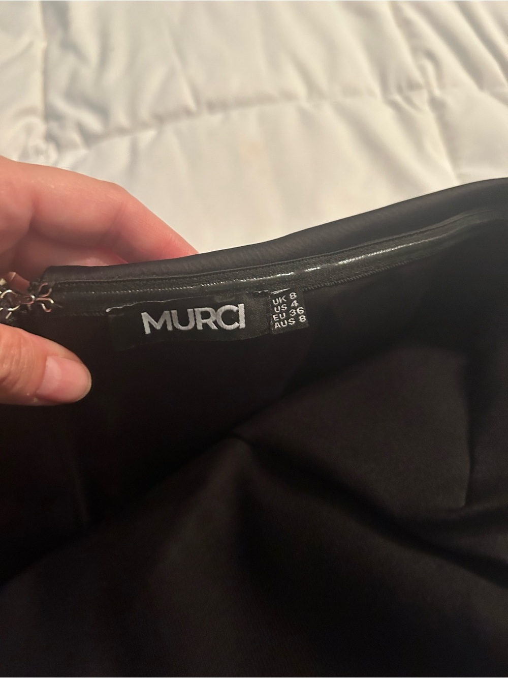 Sexy Strapless Black Velvety Mini Dress with Satin Trim - Picture 5 of 6